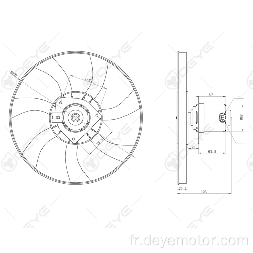 Ventilateur radiateur condenseur pour REANULT LAGUNA MEGANE